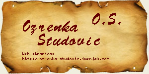 Ozrenka Studović vizit kartica